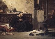 Elihu Vedder The Dead Alchemist USA oil painting artist